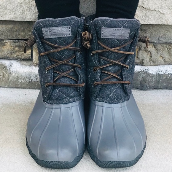 Sperry Shoes - Sperry Gray Saltwater Duck Boots
